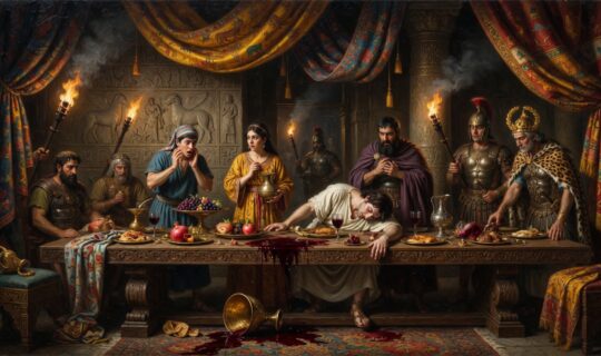 Alexander the Great collapsed at a Babylonian feast
