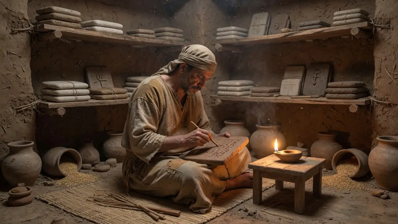 Ancient Mesopotamian scribe