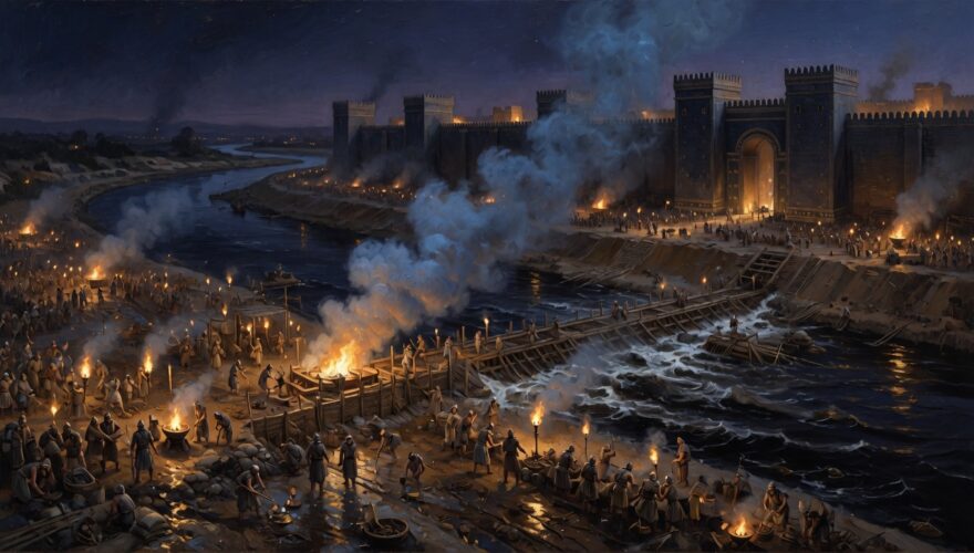 Ancient Persian engineers diverting the Euphrates How Empires Used Water to Starve, Flood and Control