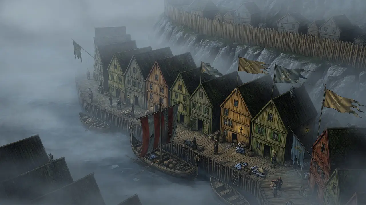 Bergen Bryggen trading post medieval Norway Bergen Bryggen trading post medieval Norway