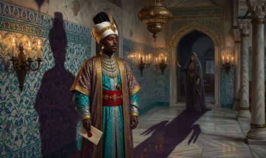 Black eunuch official in Ottoman robes1 Black eunuch official in Ottoman robes1