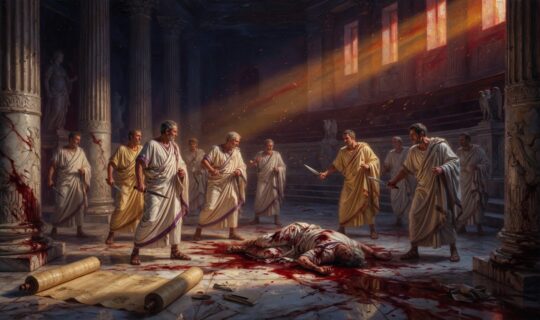 Caesar Roman Senate chamber at dusk