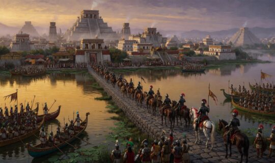 Hernan Cortes and Spanish conquistadors