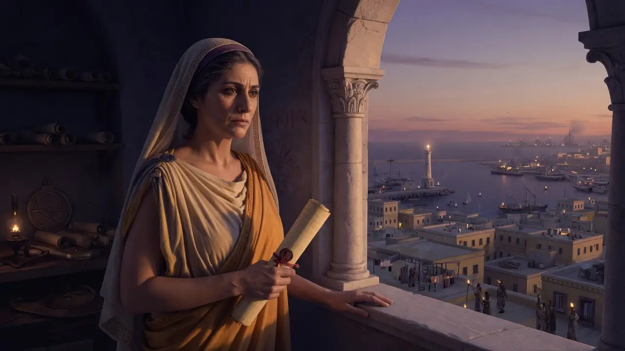 Hypatia of Alexandria standing at window Hypatia Of Alexandria Standing At Window