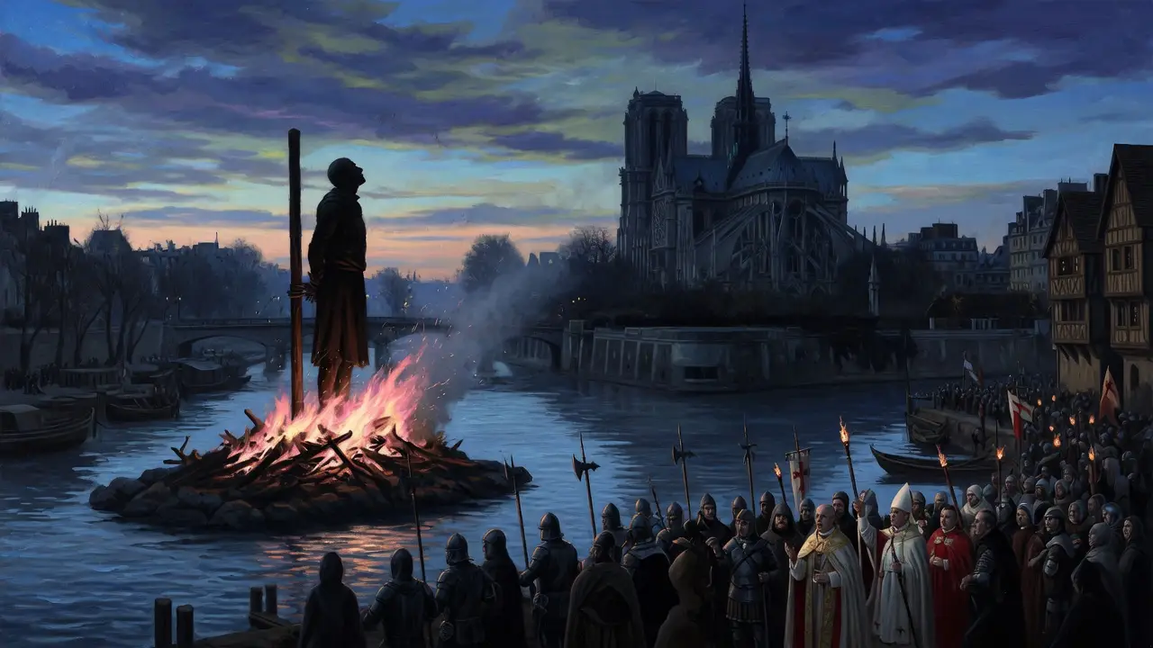Jacques De Molay Tied To A Stake