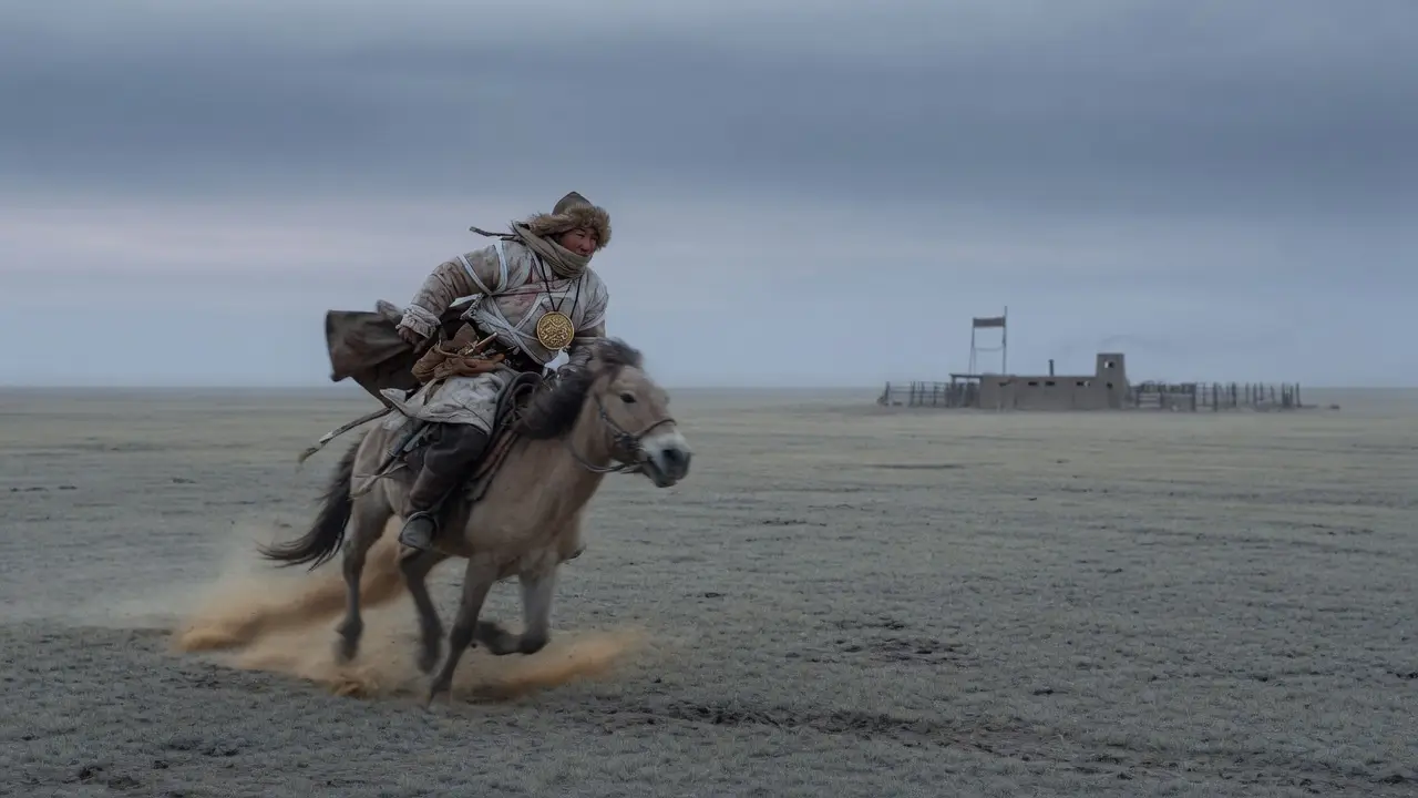 Mongol Yam courier galloping