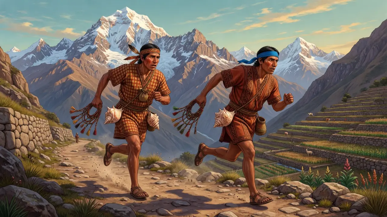 Two Inca chasqui runners