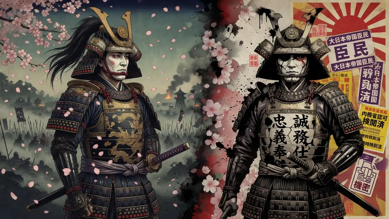 A Proud Samurai Warrior In Full Ornate Armor