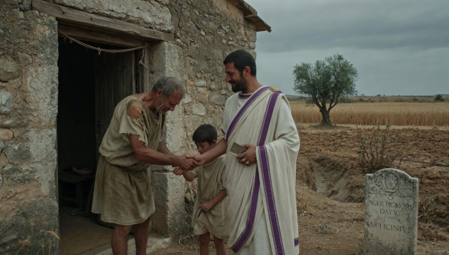 ancient Roman farmer in tunic The Ancient Debt Traps That Turned Free People Into Slaves
