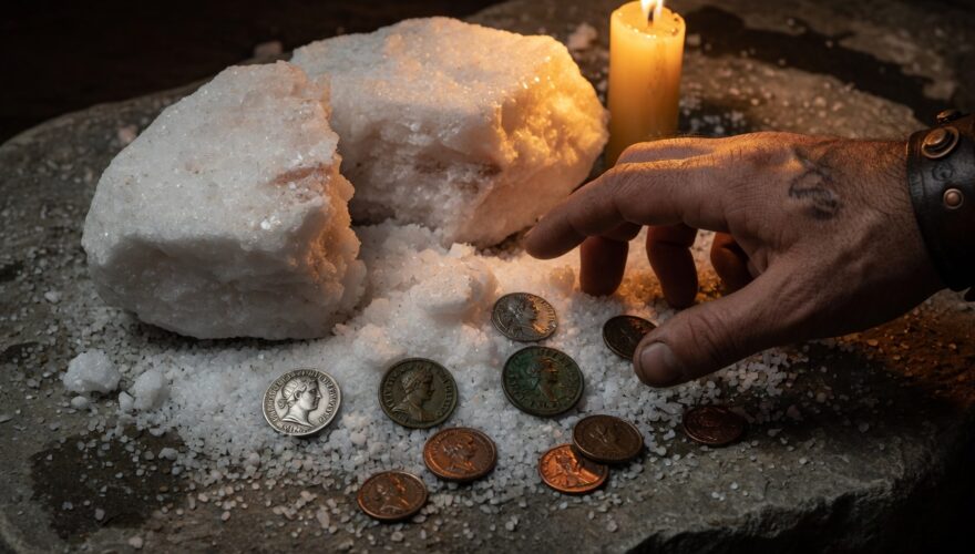 ancient salt blocks and Roman coins Salt: The White Gold That Built Empires and Started Revolts
