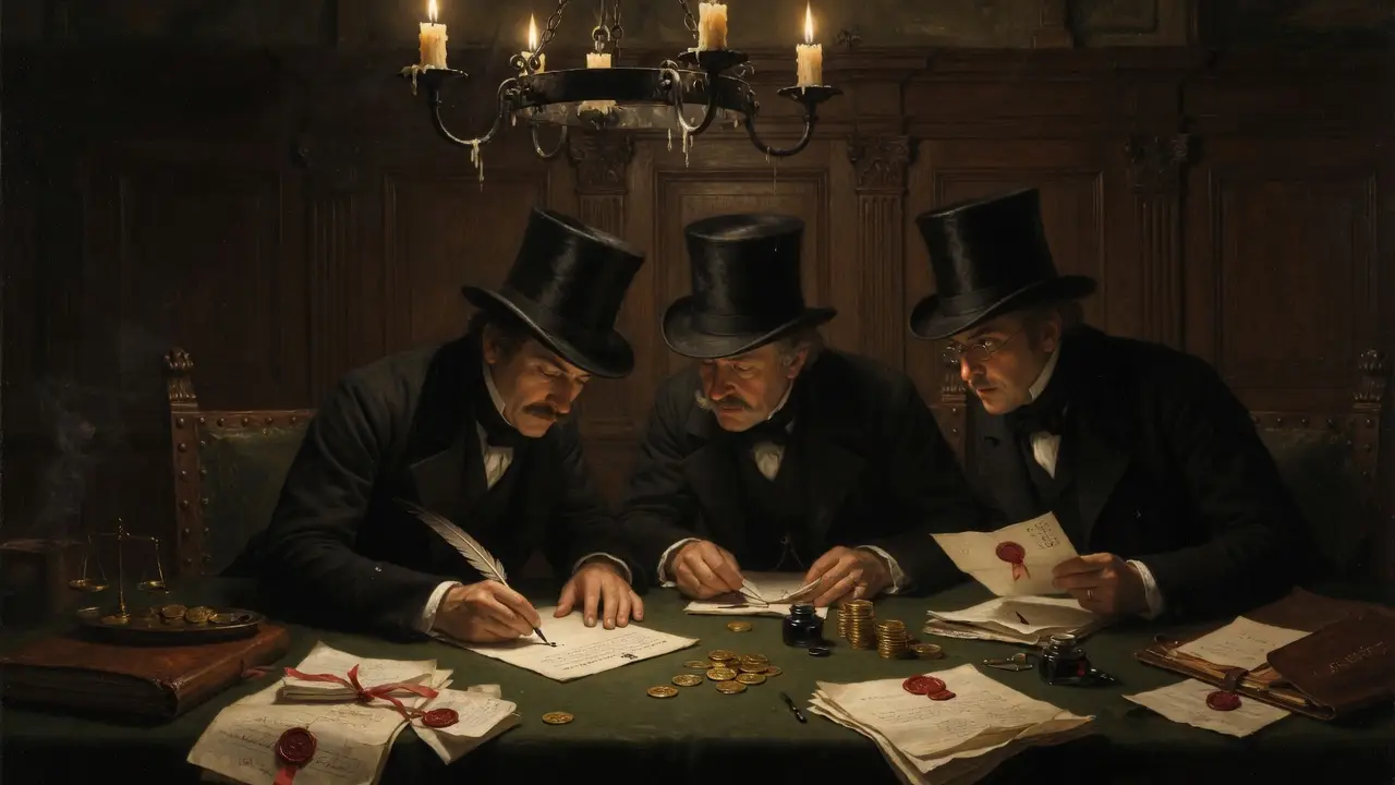 Early 1800s European Banking House Interior