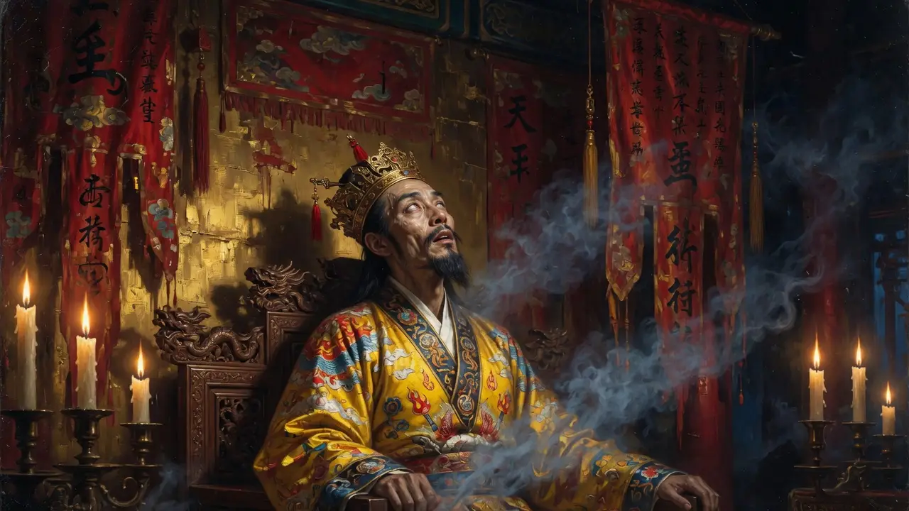 emperor prophet on wooden throne emperor-prophet on wooden throne