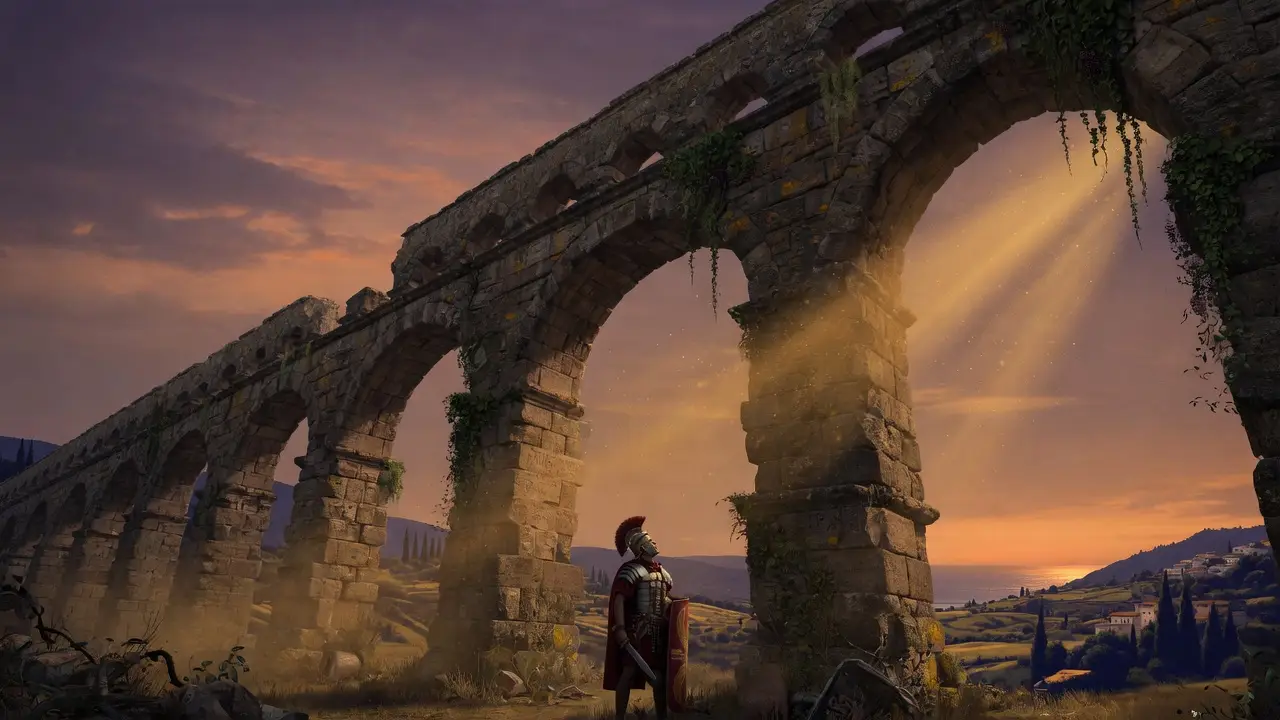 massive Roman aqueduct arches massive Roman aqueduct arches