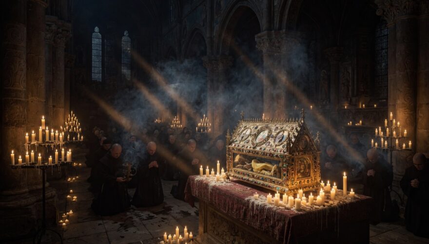 medieval cathedral interior at night The Fake Relics Industry That Made Medieval Europe Rich