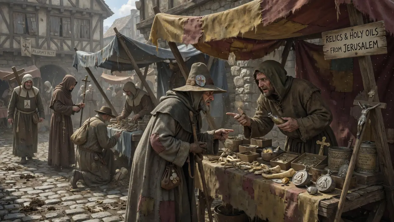 medieval marketplace selling relics medieval marketplace selling relics