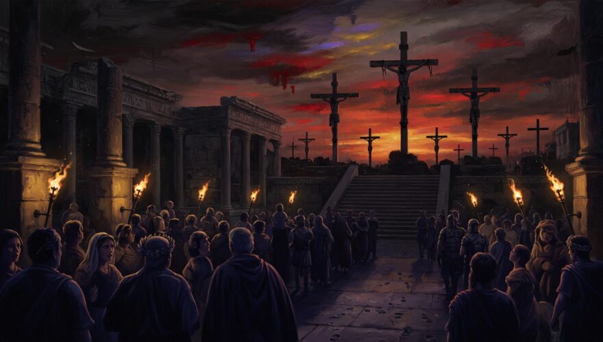 public square in an ancient Roman city at dusk History’s Most Brutal Execution Methods