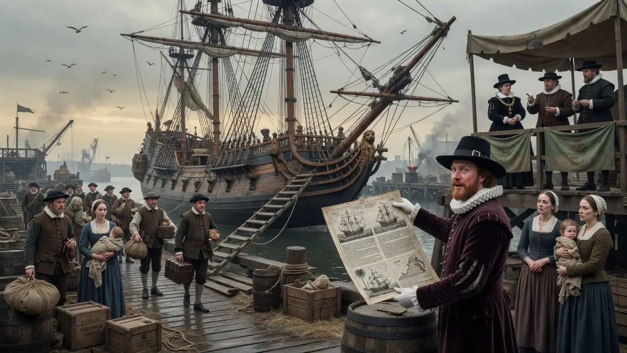 Scene At A London Dockyard Ca. 1609