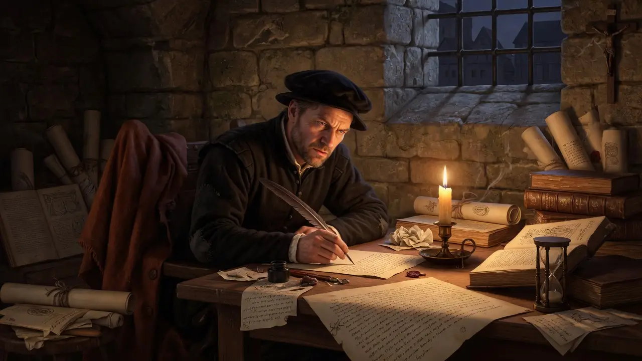 Scholar In A Stone Cell 16th Century Flanders