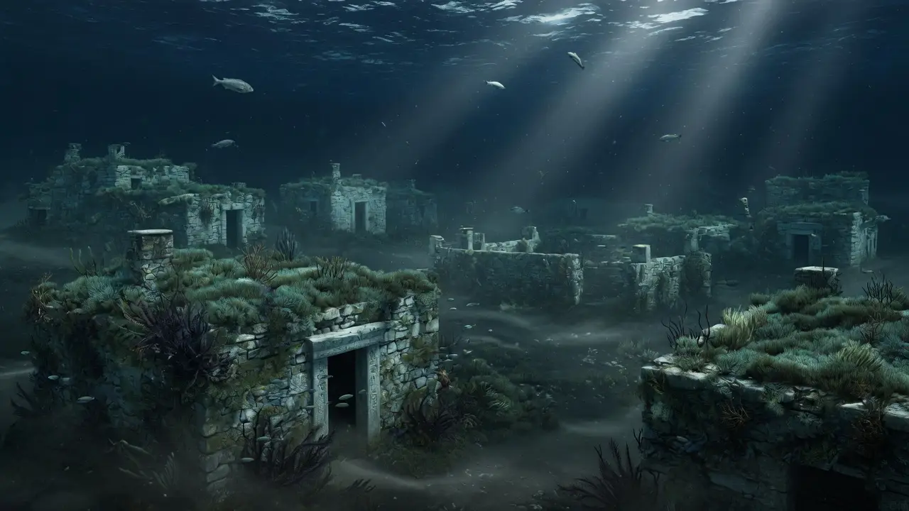 submerged ancient village Submerged Ancient Village