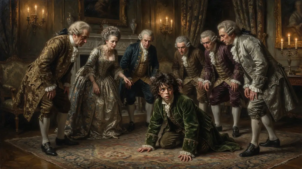 1726. A wild haired boy 1726. A wild-haired boy