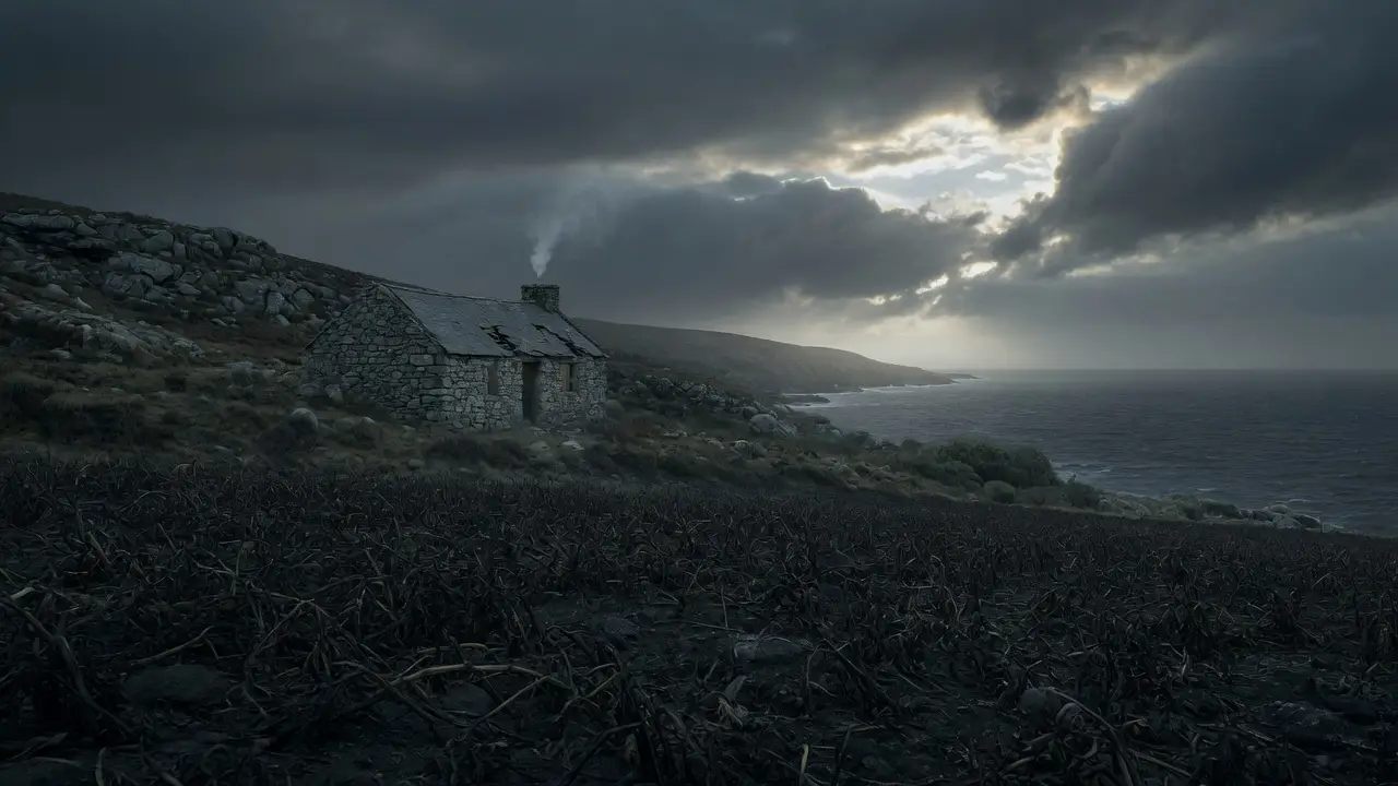 19th-century Irish coastal landscape