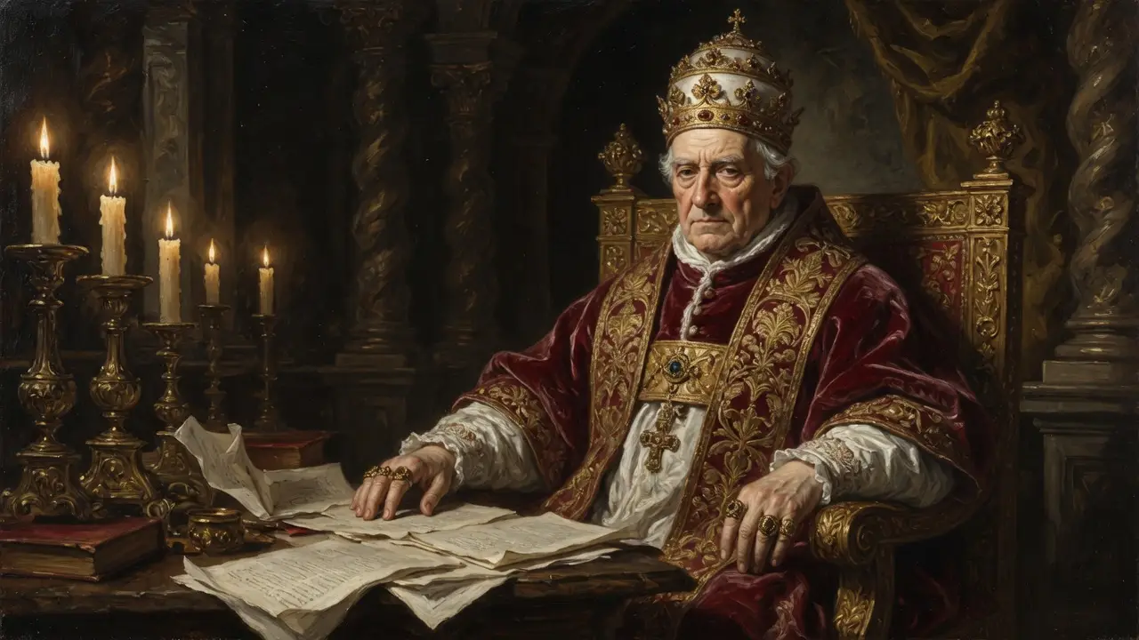Pope Alexander VI in full papal regalia Pope Alexander VI in full papal regalia