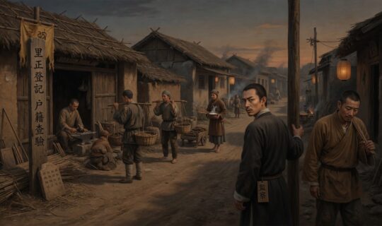 Qin dynasty village street secret police