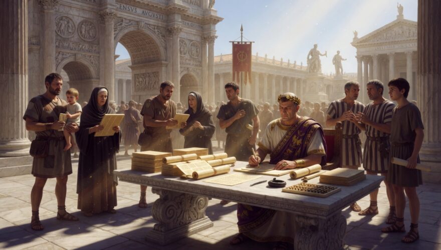 Roman census official in full imperial regalia The Census: History’s Oldest Surveillance Machine