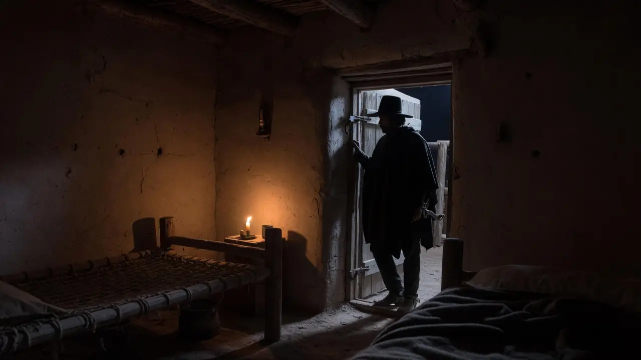 bedroom in 1881 New Mexico