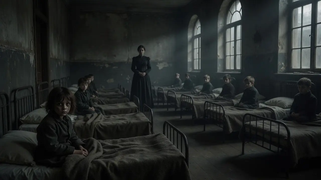 children in Victorian orphanage dormitory children in Victorian orphanage dormitory