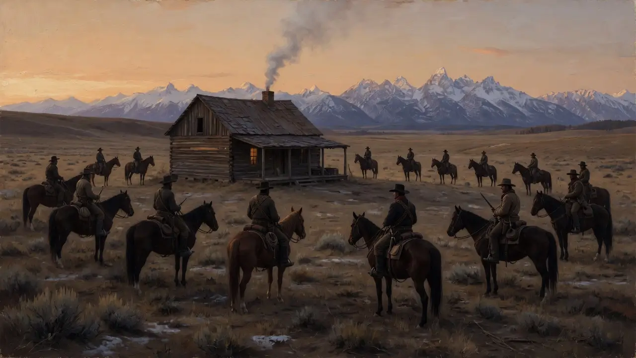 wooden ranch cabin Wyoming