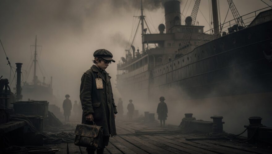 young boy on dock going to orphanage The Orphanages That Fed Empires With Cheap Labor