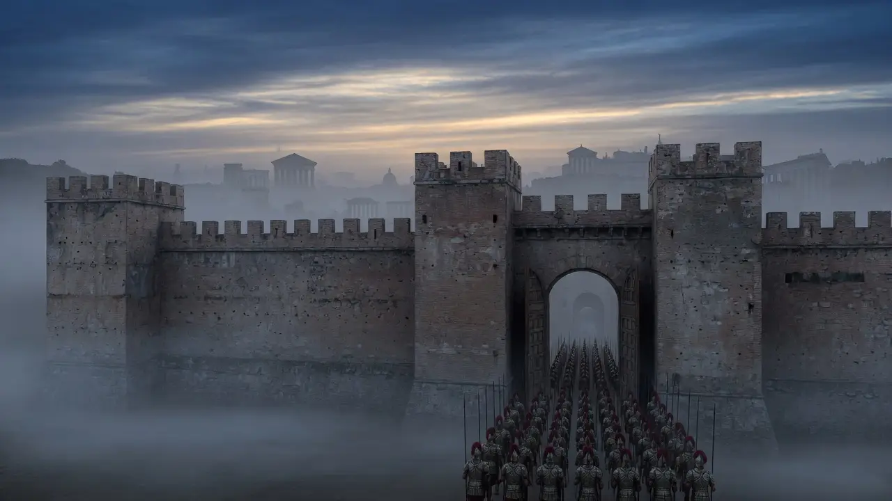 Castra Praetoria at dawn Castra Praetoria at dawn